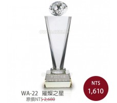 WA-22水晶獎盃 璀璨之星